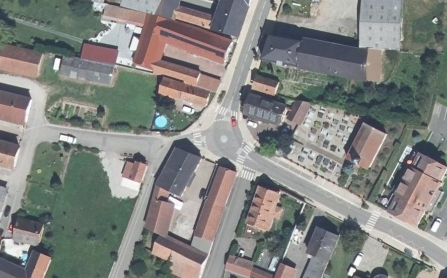 Vue aérienne du Rue Principale