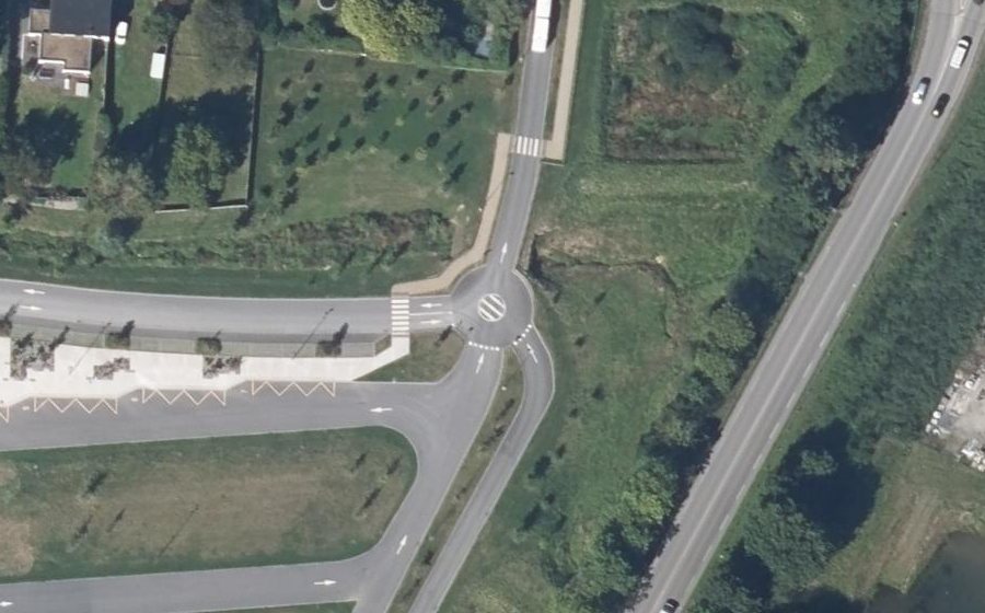 Vue aérienne du Giratoire Giacomo Meyerbeer