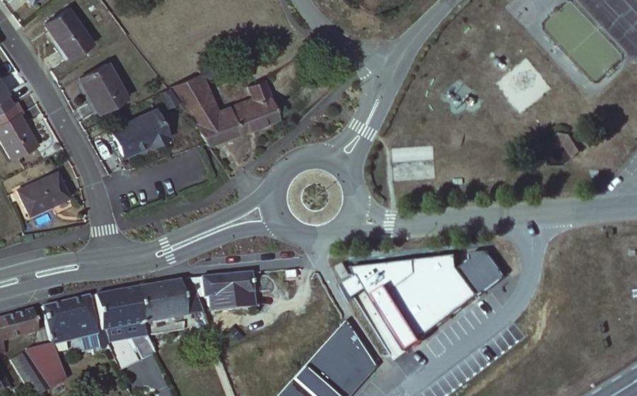 Vue aérienne du Rue Nationale