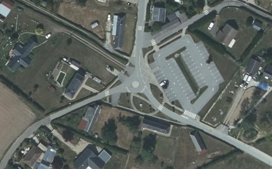 Vue aérienne du Place du Calvaire