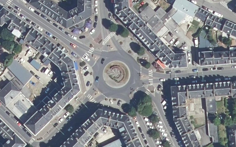 Vue aérienne de la Place Charles de Gaulle