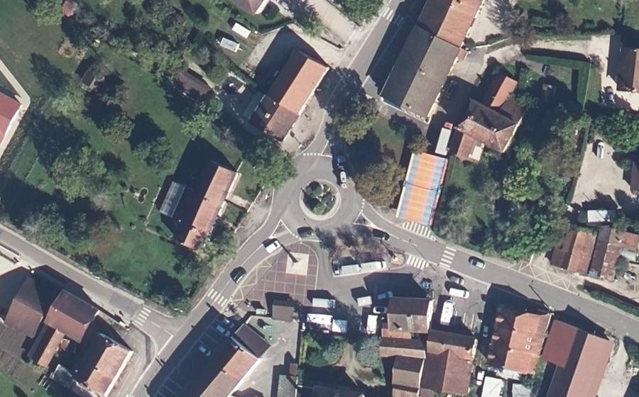 Vue aérienne du Place du Carrouge
