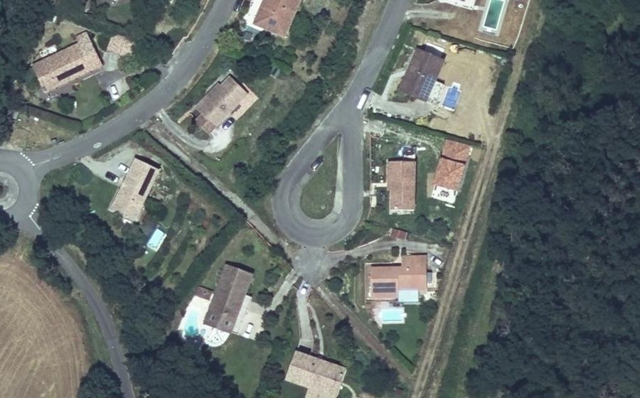 Vue aérienne du Rue de la Cocagne