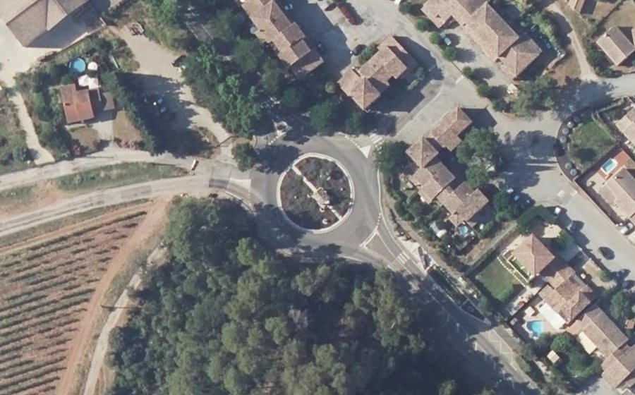 Vue aérienne du Rond-Point Frédéric Mistral