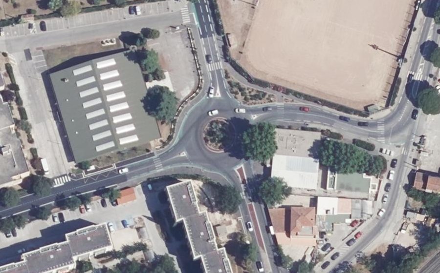 Vue aérienne du Rond-Point Docteur Louis RICHARD