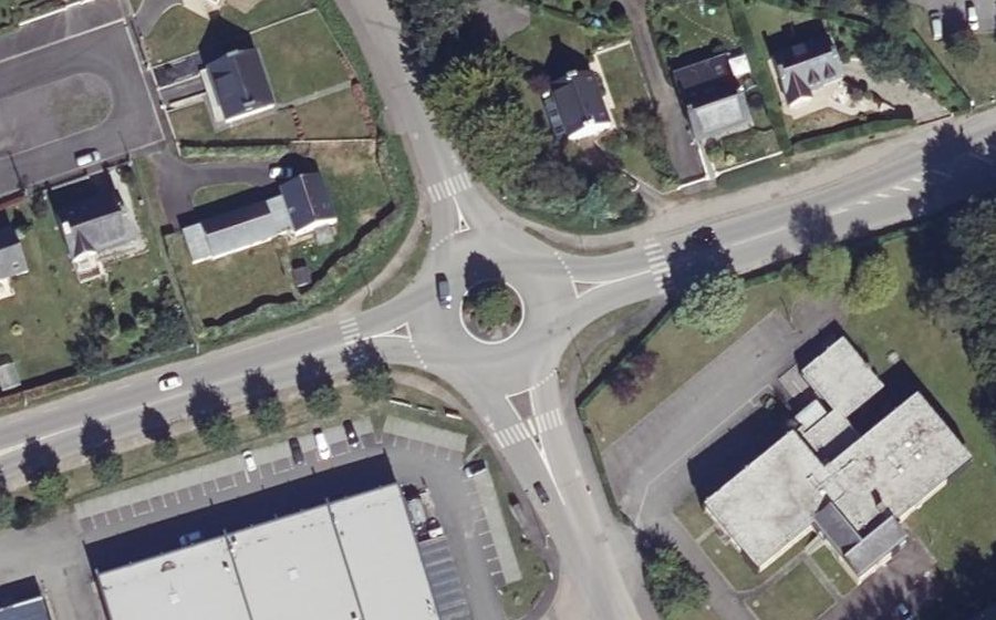Vue aérienne du Rond-Point de l'Exode