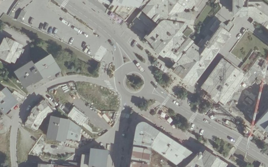 Vue aérienne de la Place du Docteur Frédéric Pétri