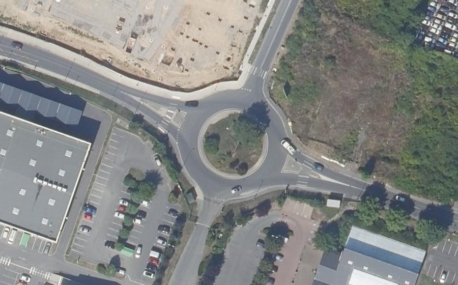 Vue aérienne du Rond-Point Les Champs Saint-Denis