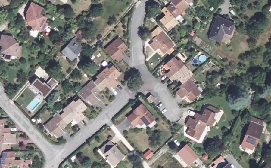 Vue aérienne du Hameau des Charmettes