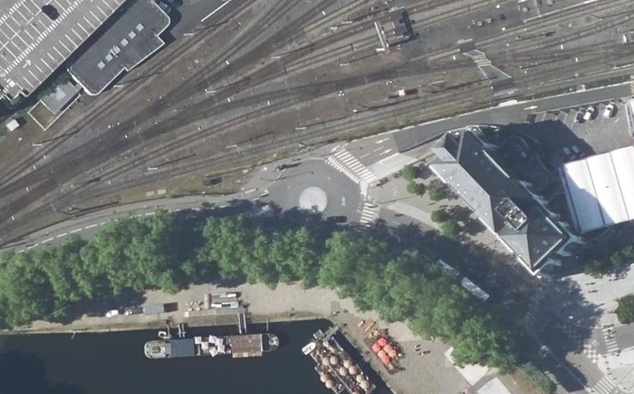 Vue aérienne du Quai de Malakoff