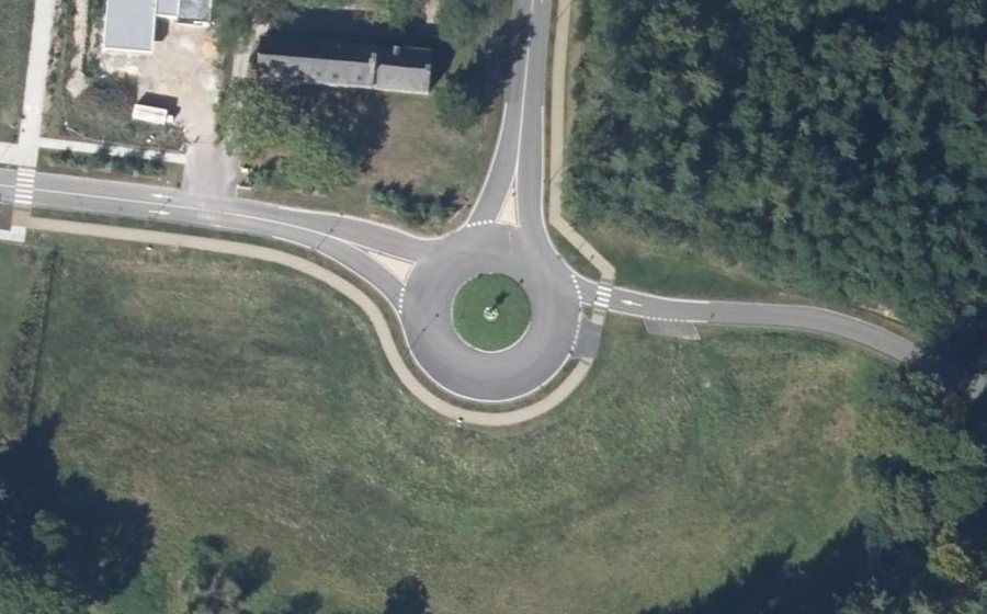 Vue aérienne du Giratoire René Chantrel