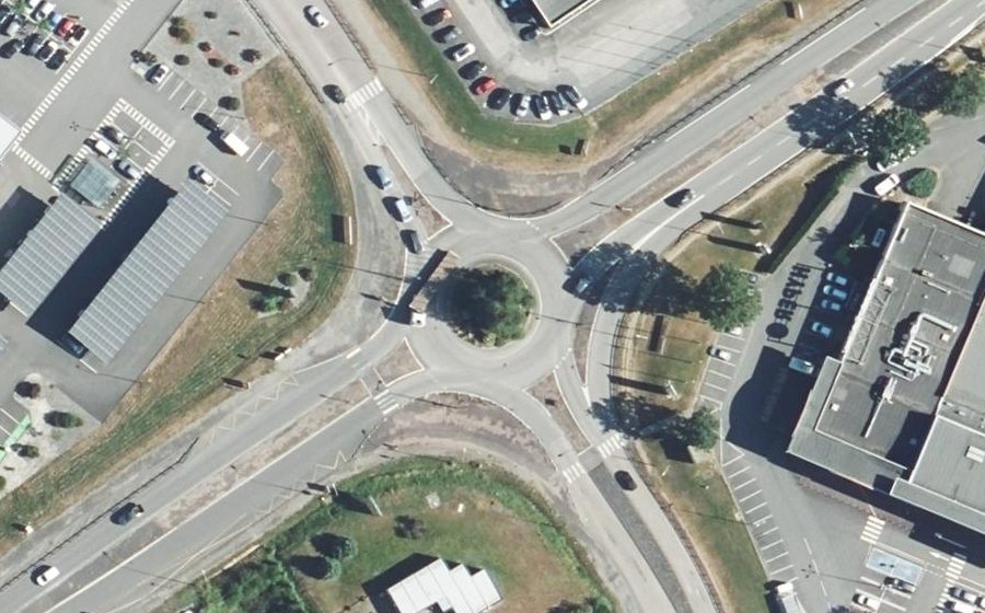 Vue aérienne du Rond-Point de l'Europe