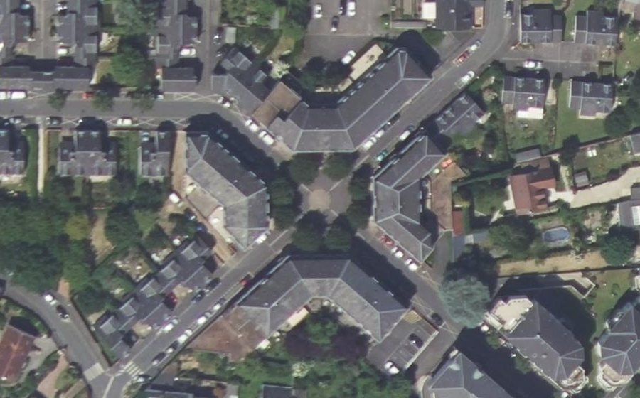 Vue aérienne du Place Hubert Beuve Mery