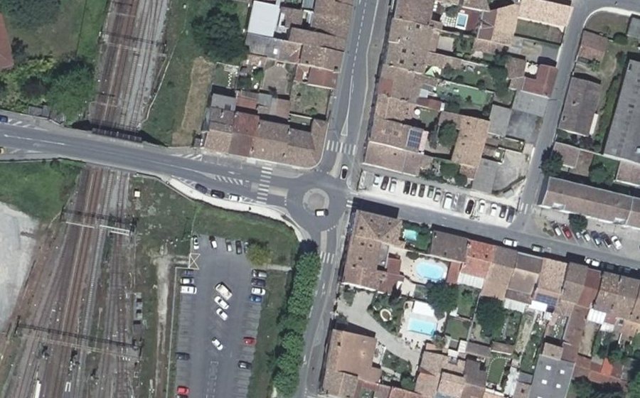 Vue aérienne du Rue Lataste