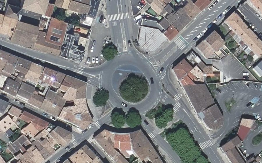 Vue aérienne du Place Jean Moulin