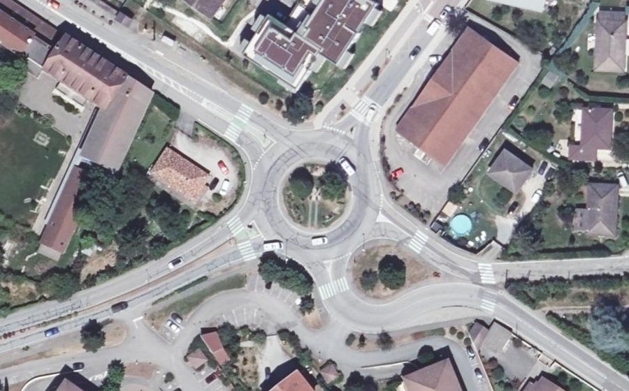 Vue aérienne du Rond-Point du Général de Gaulle