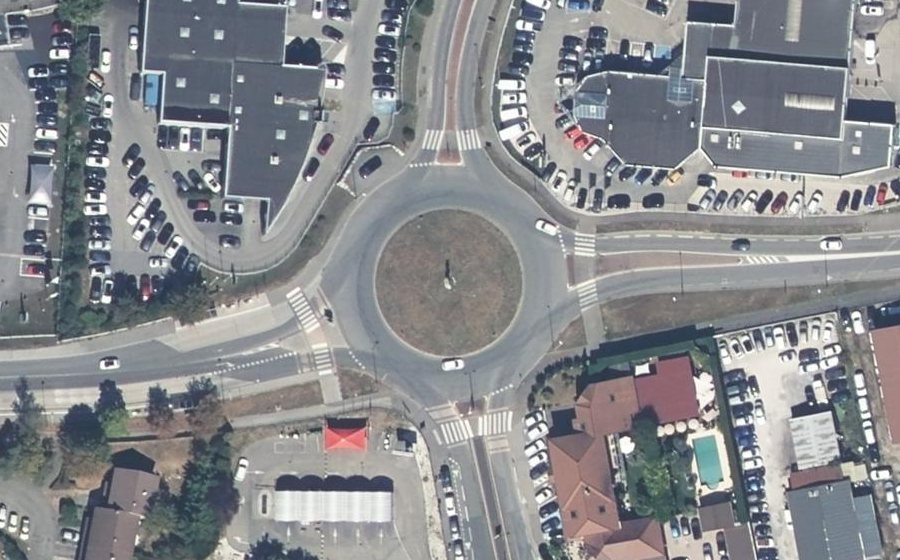 Vue aérienne du Giratoire des Esserts