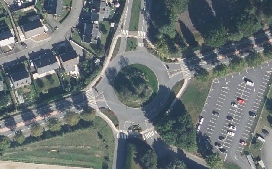 Vue aérienne du Rond-Point de l'Étrier