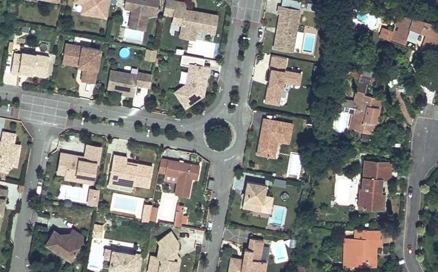 Vue aérienne du Avenue de Carreli