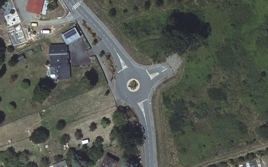 Vue aérienne du Route du Mans