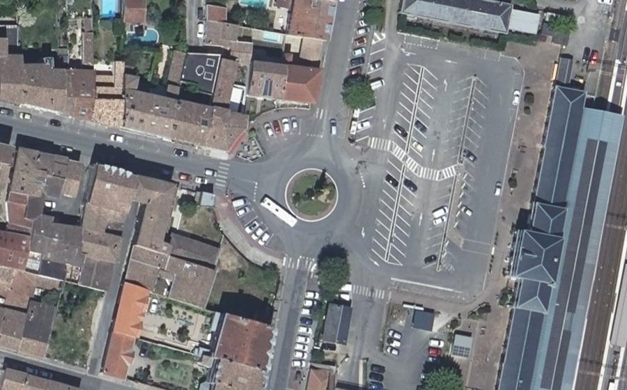 Vue aérienne du Place des Martyrs de la Résistance