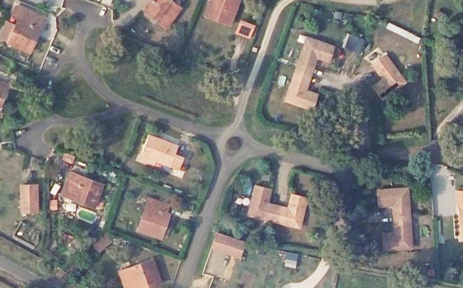 Vue aérienne du Allée des Roses