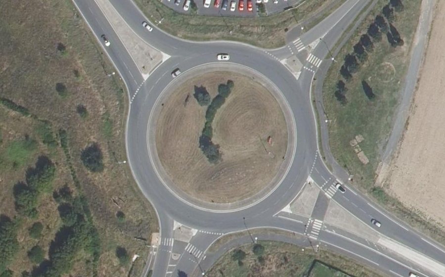 Vue aérienne du Rond-Point de l'Europe