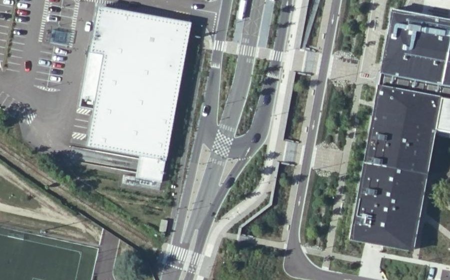 Vue aérienne du Avenue Winston Churchill