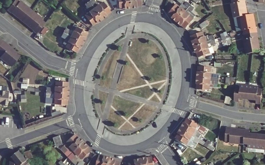 Vue aérienne du Place des Tilleuls