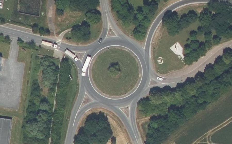 Vue aérienne du Rue de la Gare