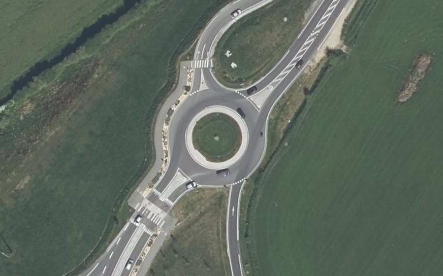 Vue aérienne du Giratoire de la Grivolais