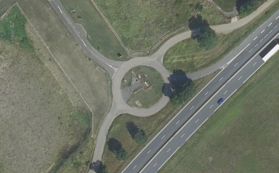Vue aérienne du Rond-Point Louis Blériot