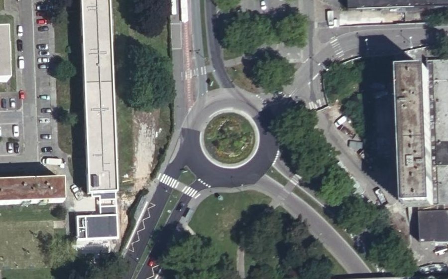 Vue aérienne de la Place Guillaume Apollinaire
