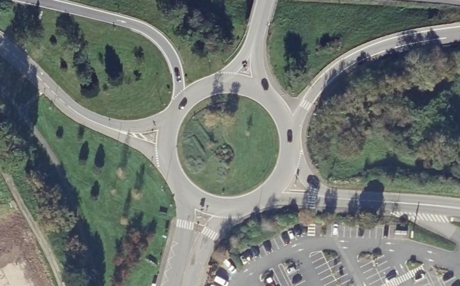 Vue aérienne du Rond-Point Toul Ar Rohou