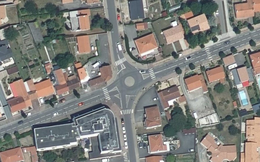 Vue aérienne du Rond-Point de Céné