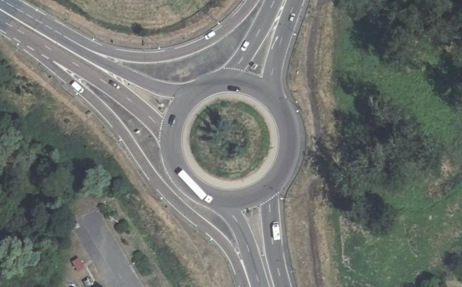Vue aérienne du Rond-Point des Poilus d'Orient