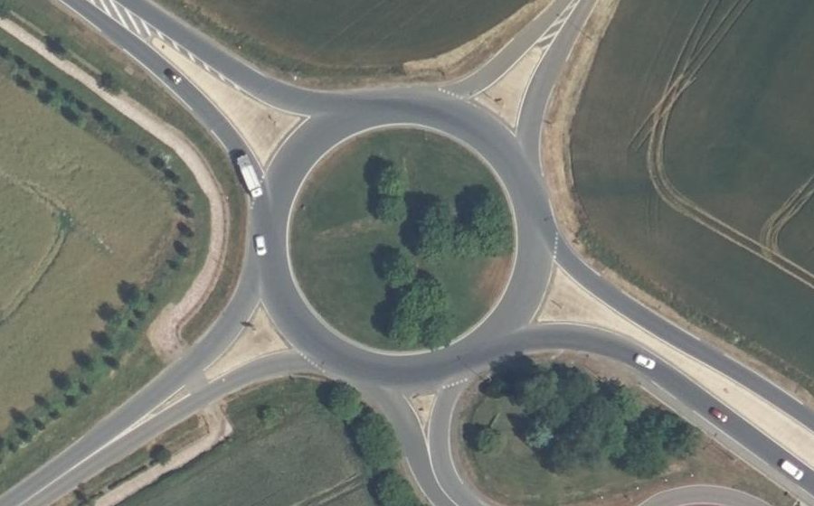Vue aérienne du Route de Paris