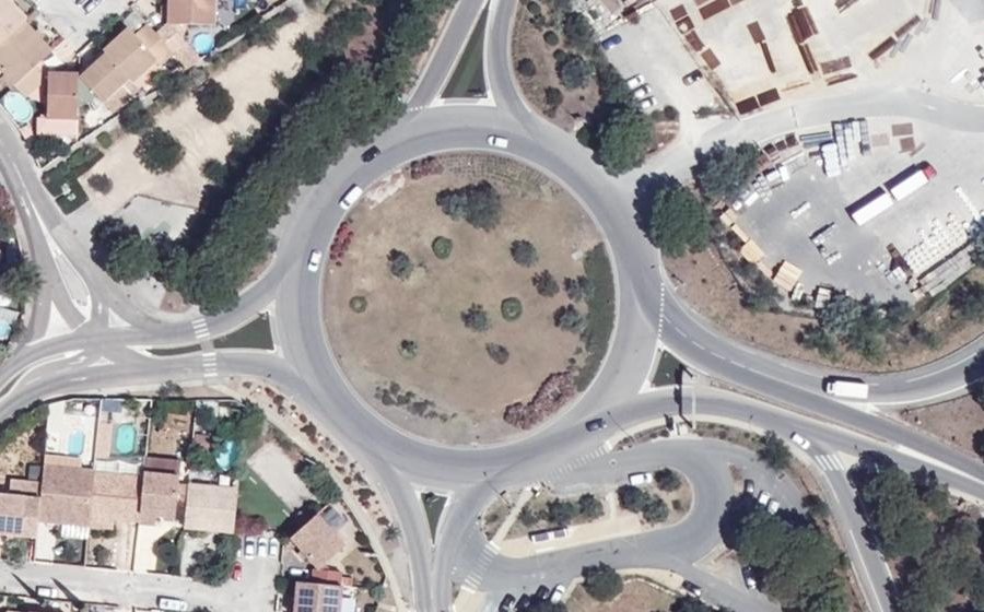 Vue aérienne du Rond-Point de l'Artisanat