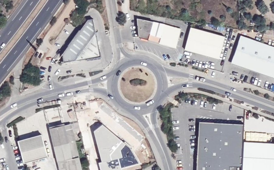 Vue aérienne du Rond-Point de l'Europe