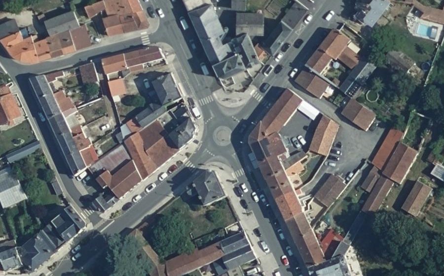 Vue aérienne du Rue Nationale