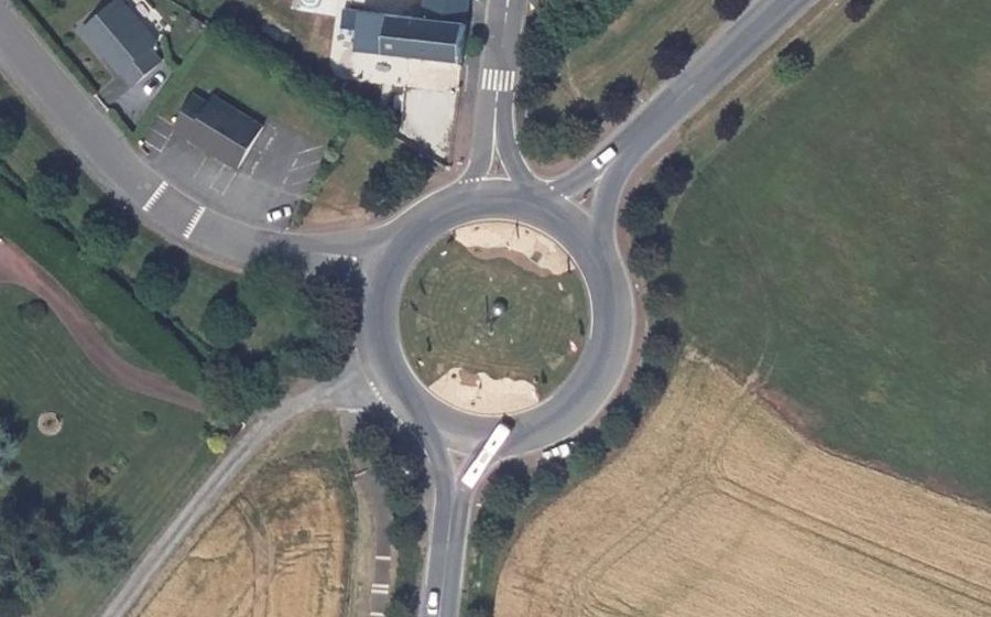 Vue aérienne du Rond-Point Montgomery