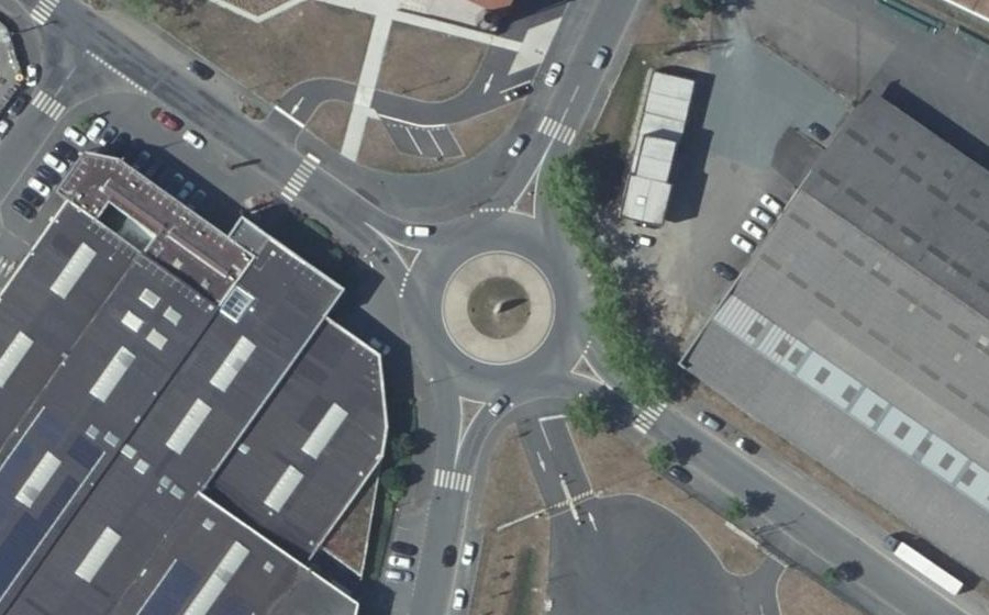 Vue aérienne du Rond-Point du Parc de Tabari