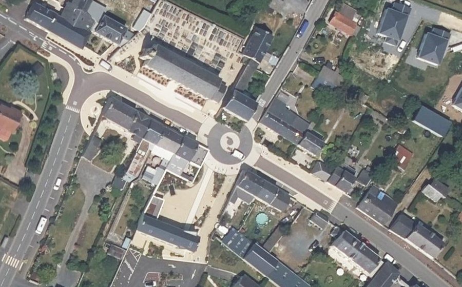 Vue aérienne du Mini-giratoire n°14076039374
