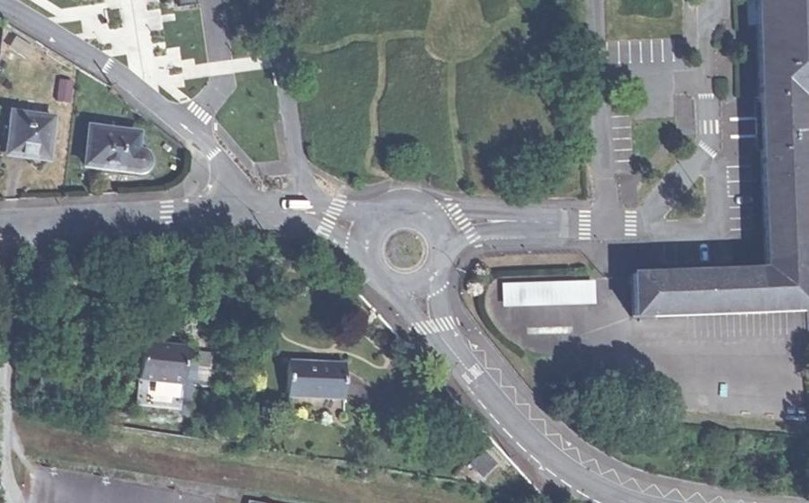 Vue aérienne du Rond-Point du Moulin de Galerne