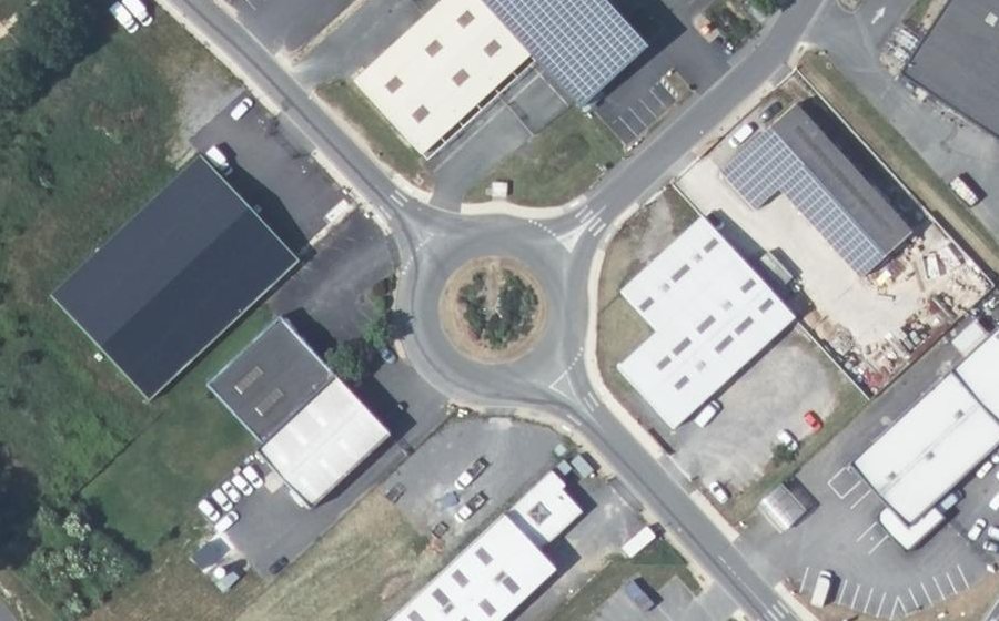 Vue aérienne du Rue des Entrepreneurs