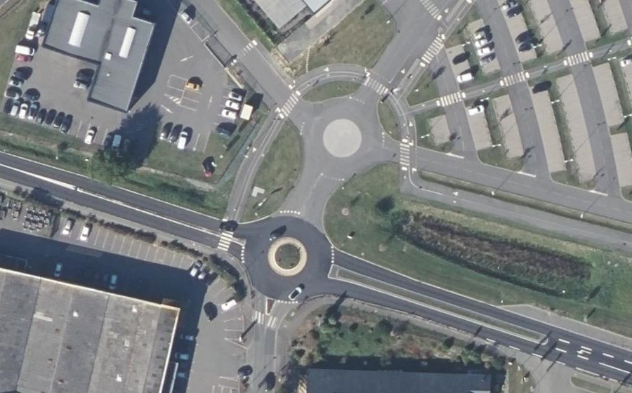 Vue aérienne du Rue de Rennes