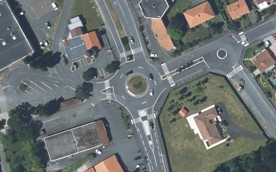 Vue aérienne du Rond-Point du Moulin