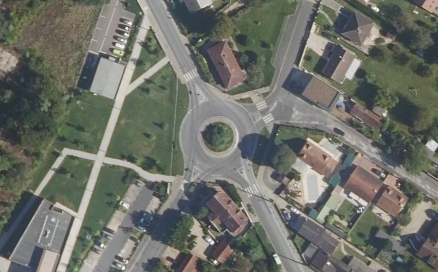 Vue aérienne du Rond-Point de Charmois