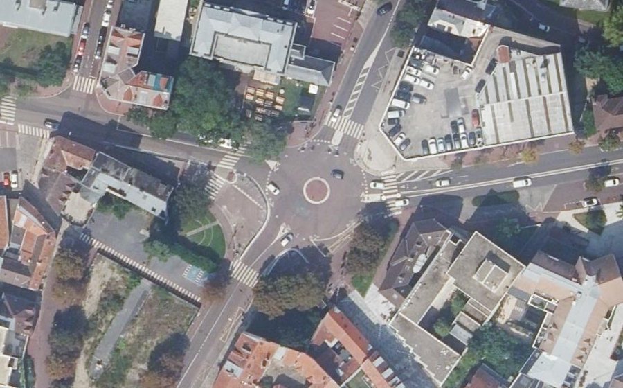 Vue aérienne de la Place du Général de Gaulle