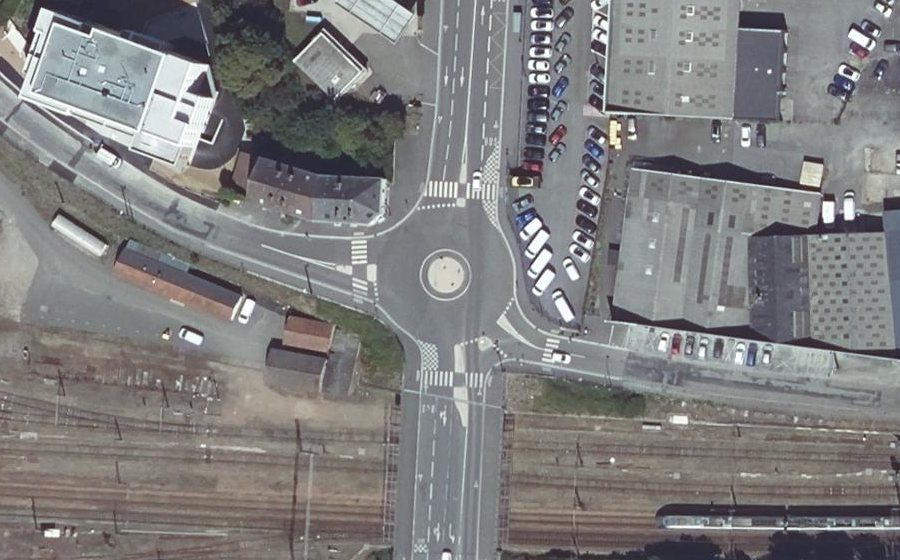 Vue aérienne du Rond-point anonyme n°1149402522